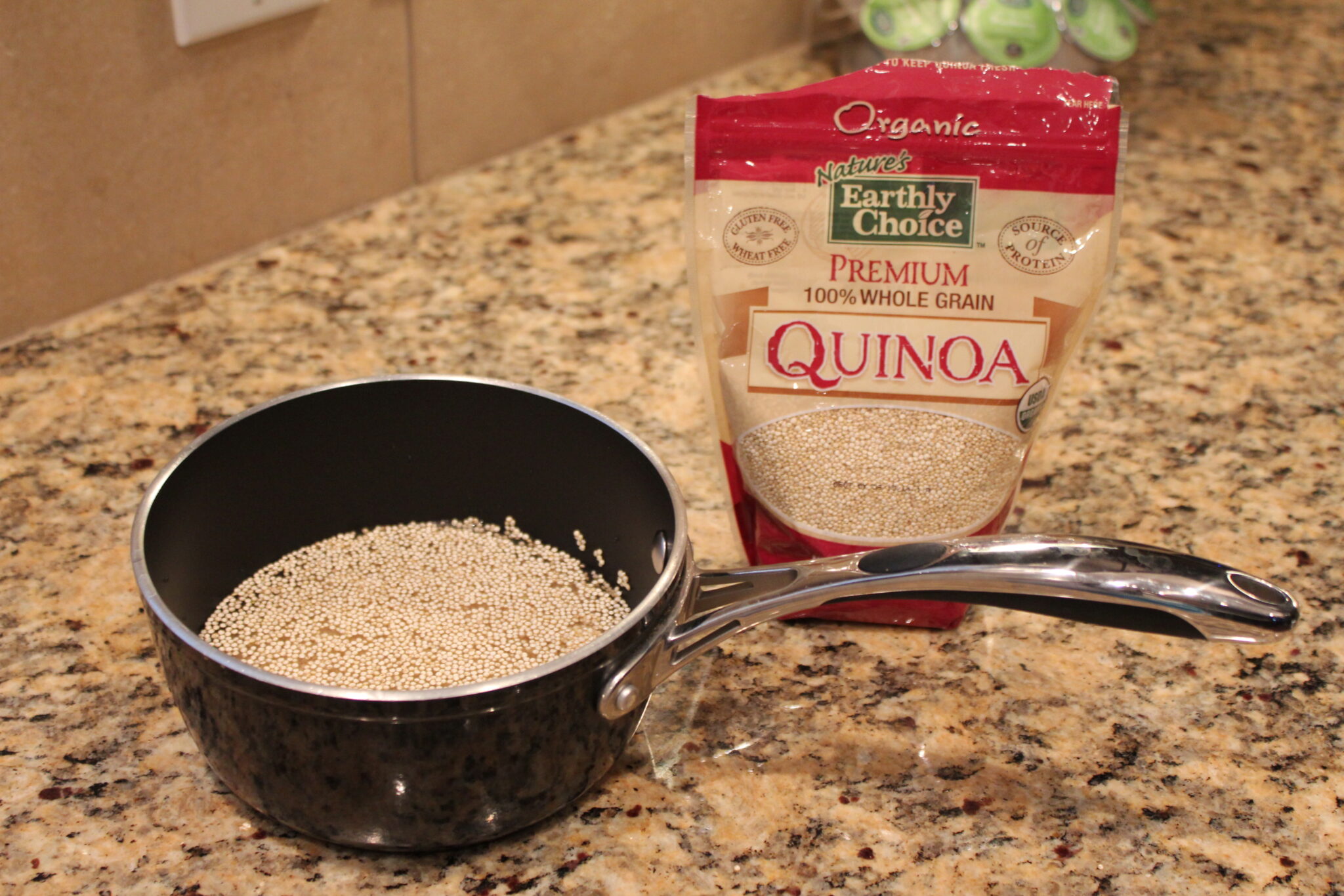 Summer seafood, quinoa, and vegetable salad recipe