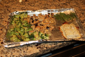 roasted veggies and tilapia