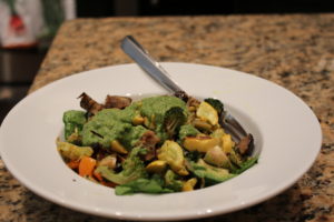 veggies with lemon thyme hummus