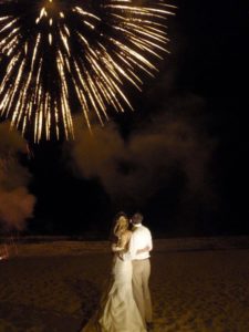 fireworks at wedding