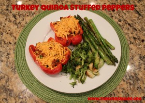 turkey quinoa stuffed peppers