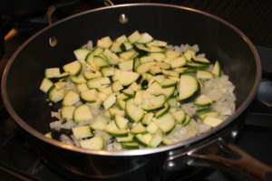 veggies sauteeing