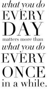 what you do every day matters