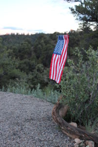 American flag at the ranch