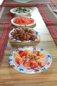 adding fruits and veggies