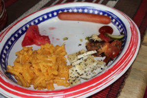 mac cheese hot dog veggies tofu