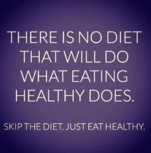 no diet just eat healthy