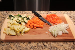 veggies chopped