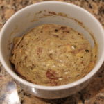 peach protein cake after cooking