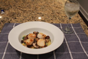 scallops and polenta