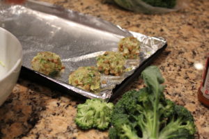 turkey meatballs on a pan