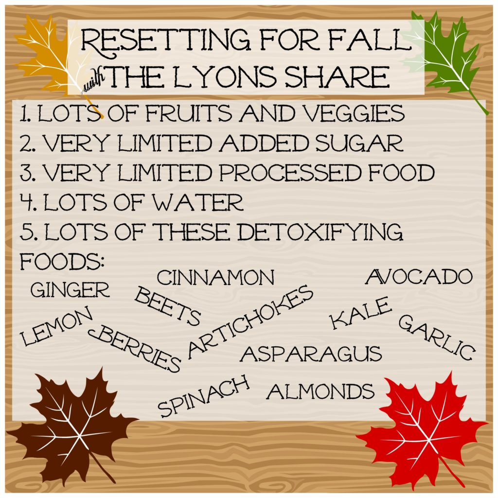 Resetting for Fall The Lyons Share