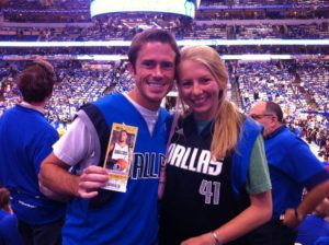 kev and megan mavs game