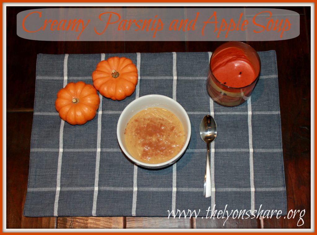Creamy parsnip and apple soup The Lyons' Share