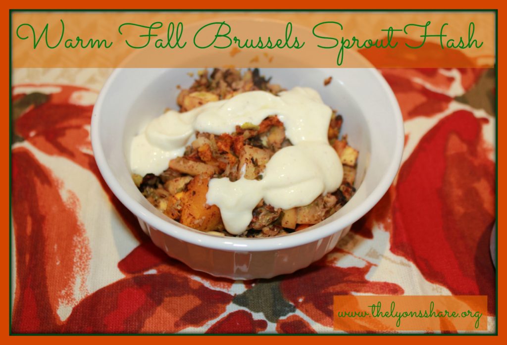 Warm Fall Brussels Sprout Apple Hash
