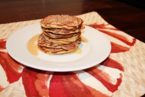 cinnamon roll pumpkin protein pancakes