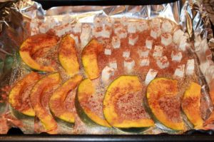 kabocha and tofu with spices