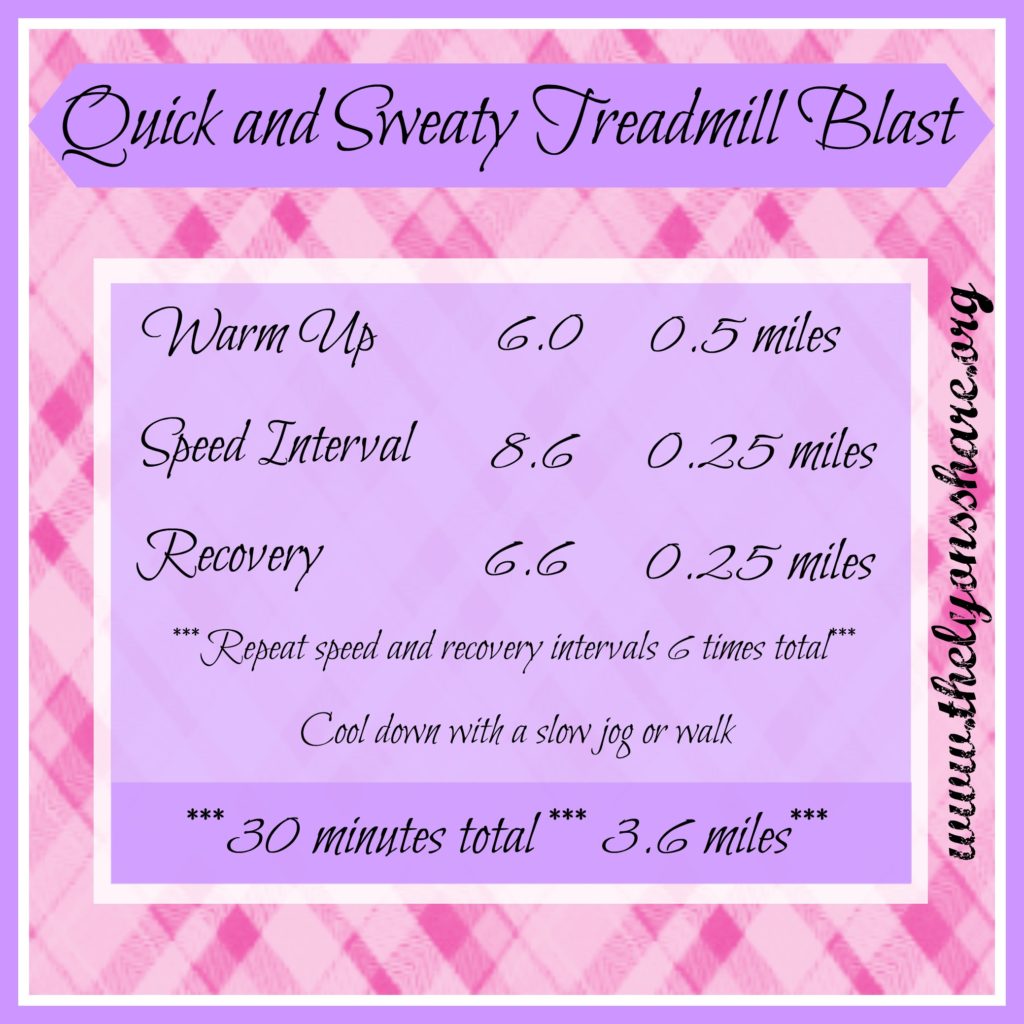 Quick and Sweaty Treadmill Blast The Lyons Share