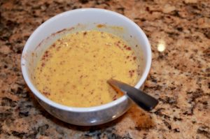 eggy oats in a jar before cooking