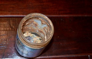 empty almond butter jar