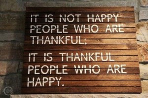 thankful people are happy