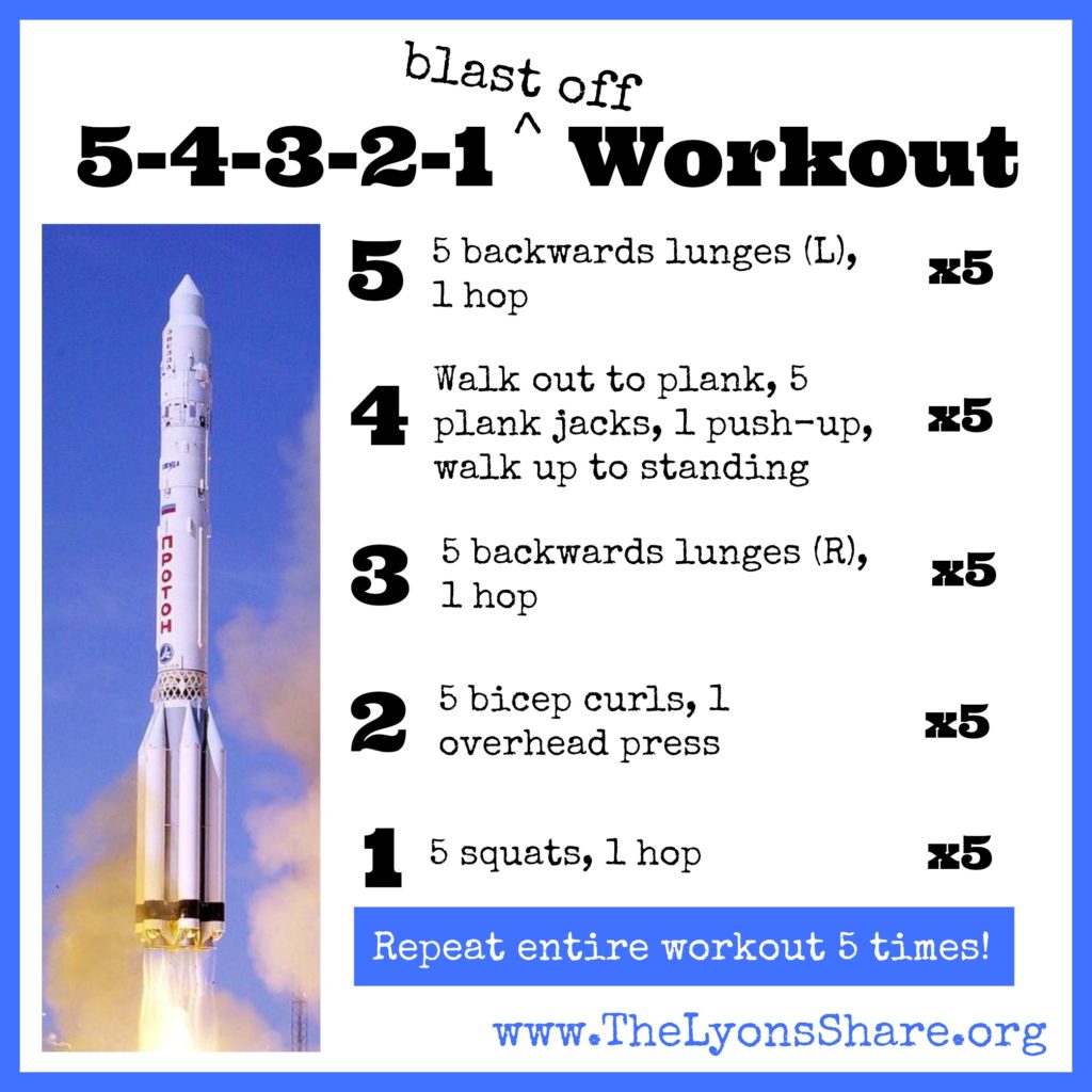 5-4-3-2-1 (Blast Off!) Workout
