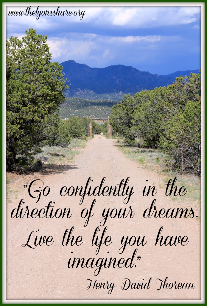 go confidently in the direction of your dreams