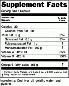 supplement label