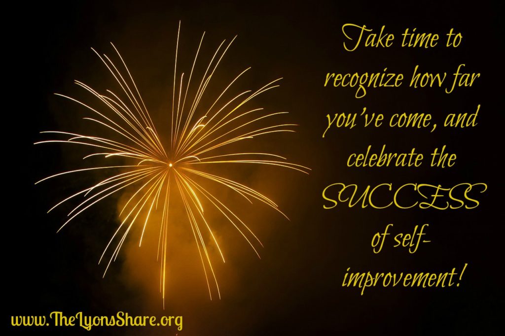 celebrate the success of self-improvement