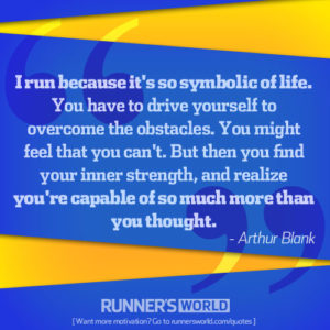 running is symbolic of life