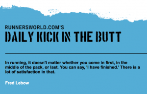 satisfaction in finishing