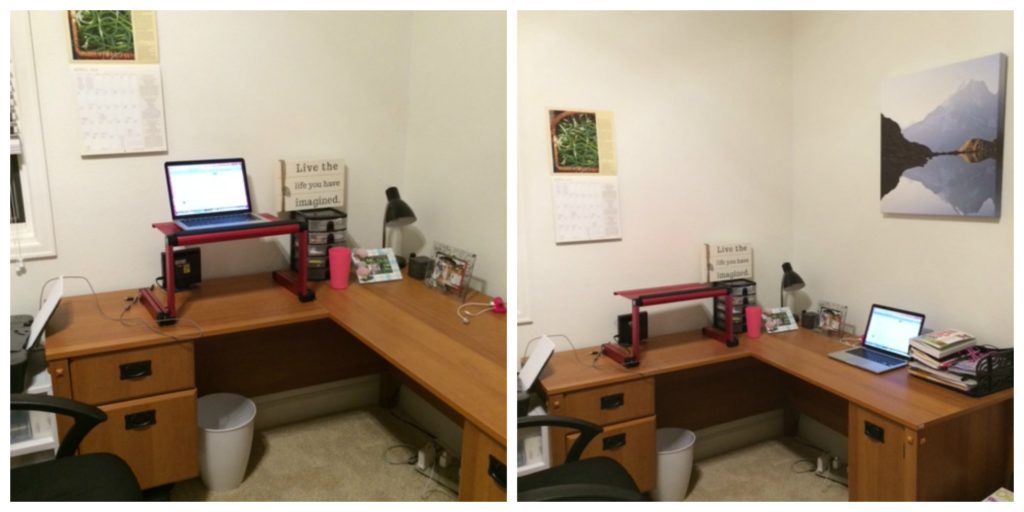 standing desk set up