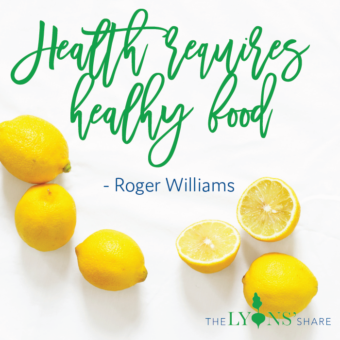 Health requires healthy food quote