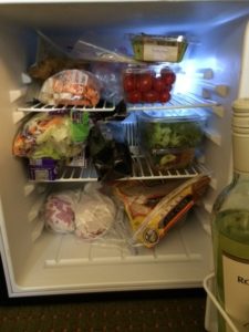 refrigerator at hotel