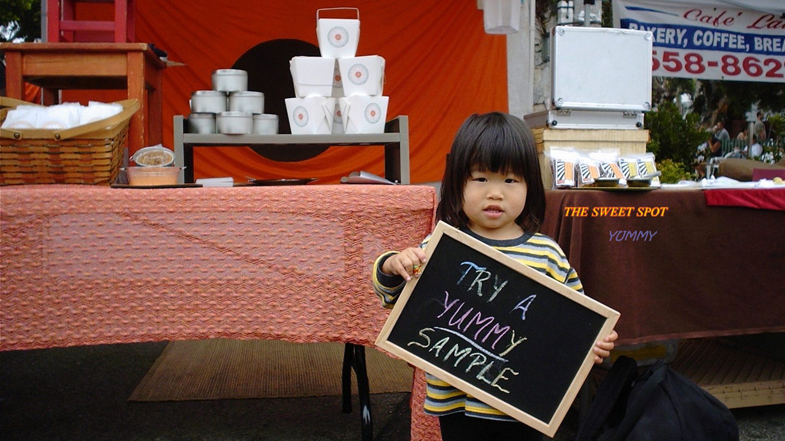 child with sample sign
