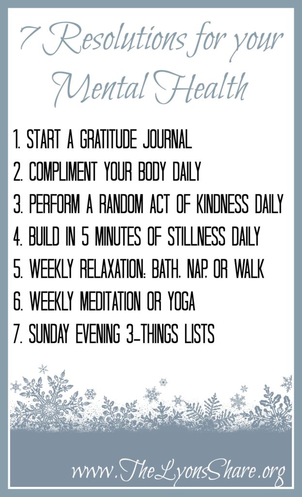 7 resolutions for your mental health
