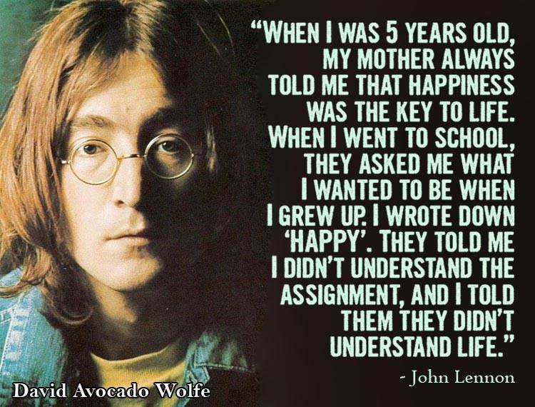 john lennon key to life is happiness