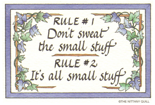 don't sweat the small stuff quote