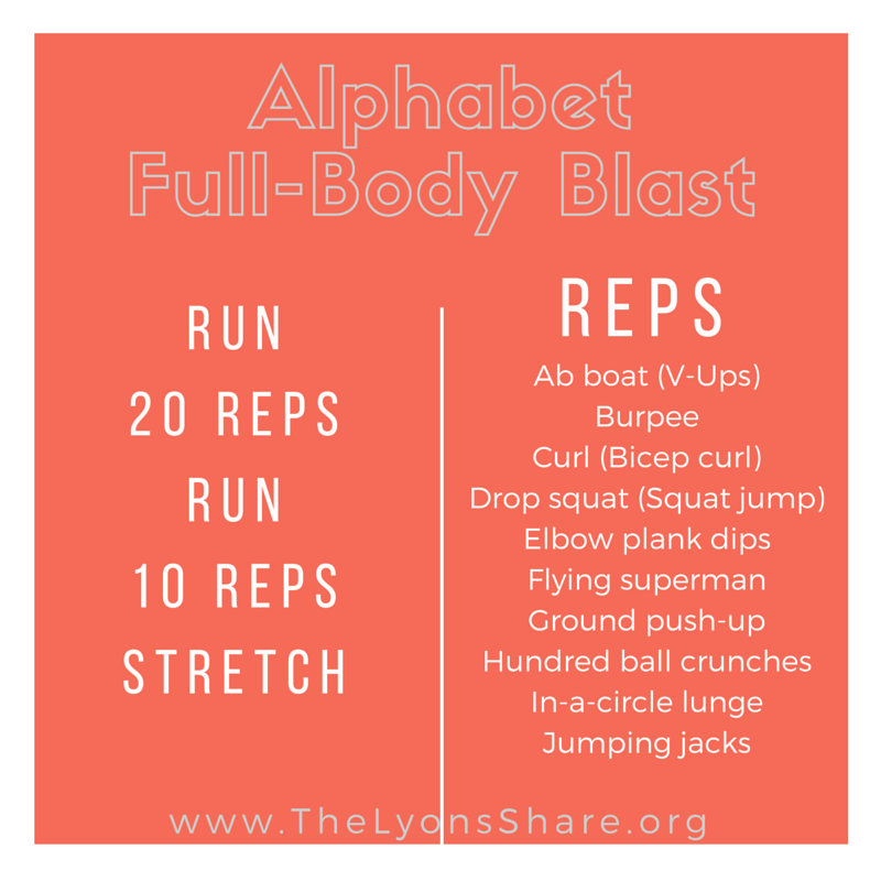 alphabet full body blast workout