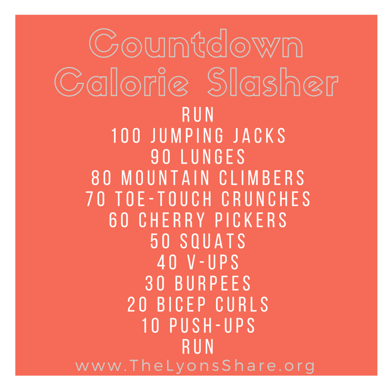 countdown calorie slasher workout
