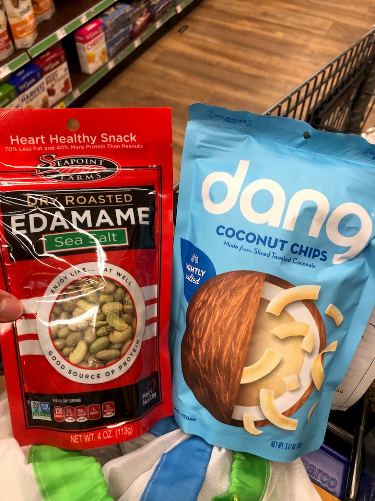 Edamame and dang coconut chips