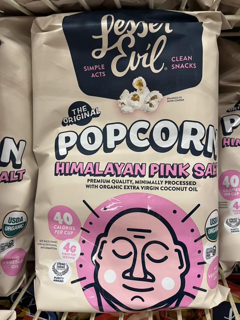 Lesser Evil Popcorn: Himalayan Pink Salt flavor